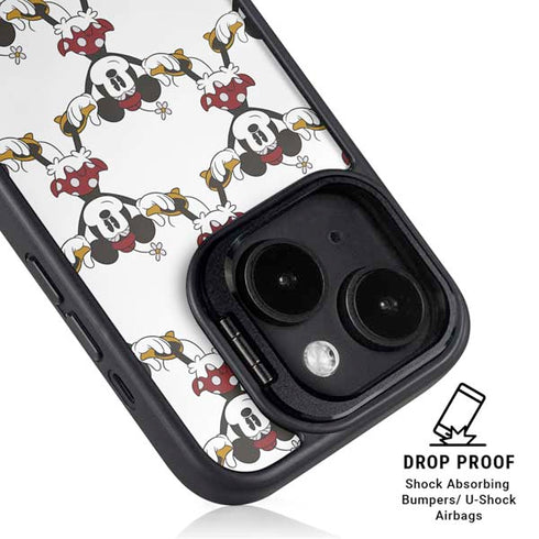 Disney Minnie Mouse Pattern Formation iPhone 15 Kickstand Case